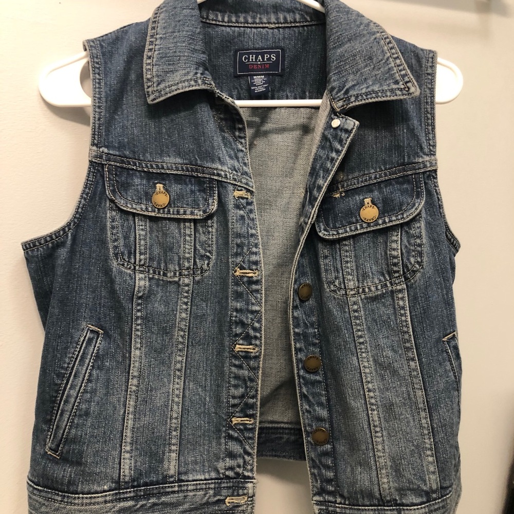 sleeveless jean jacket